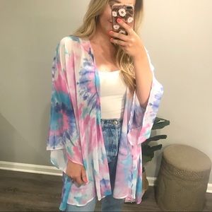 Your Fav Tie-Dye Kimono - Pink